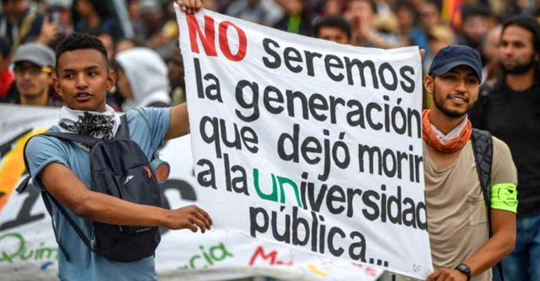 Nota da Intersindical em apoio aos estudantes e professores colombianos em defesa da educação pública