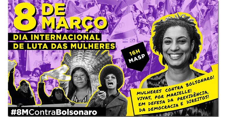 8 de março, ato unificado em SP: Mulheres Contra Bolsonaro!