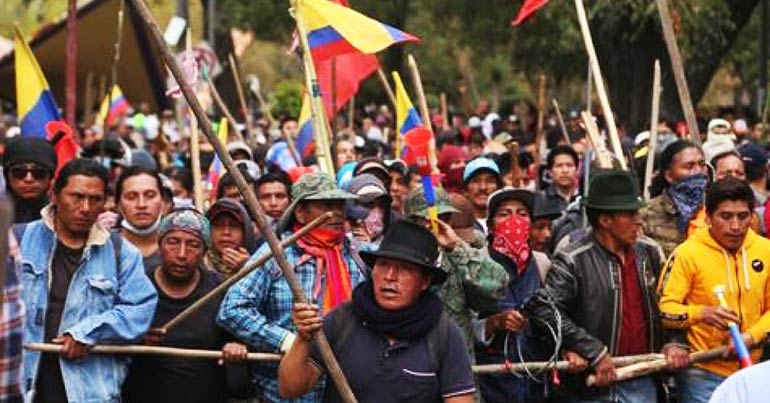 rebelião popular no Equador